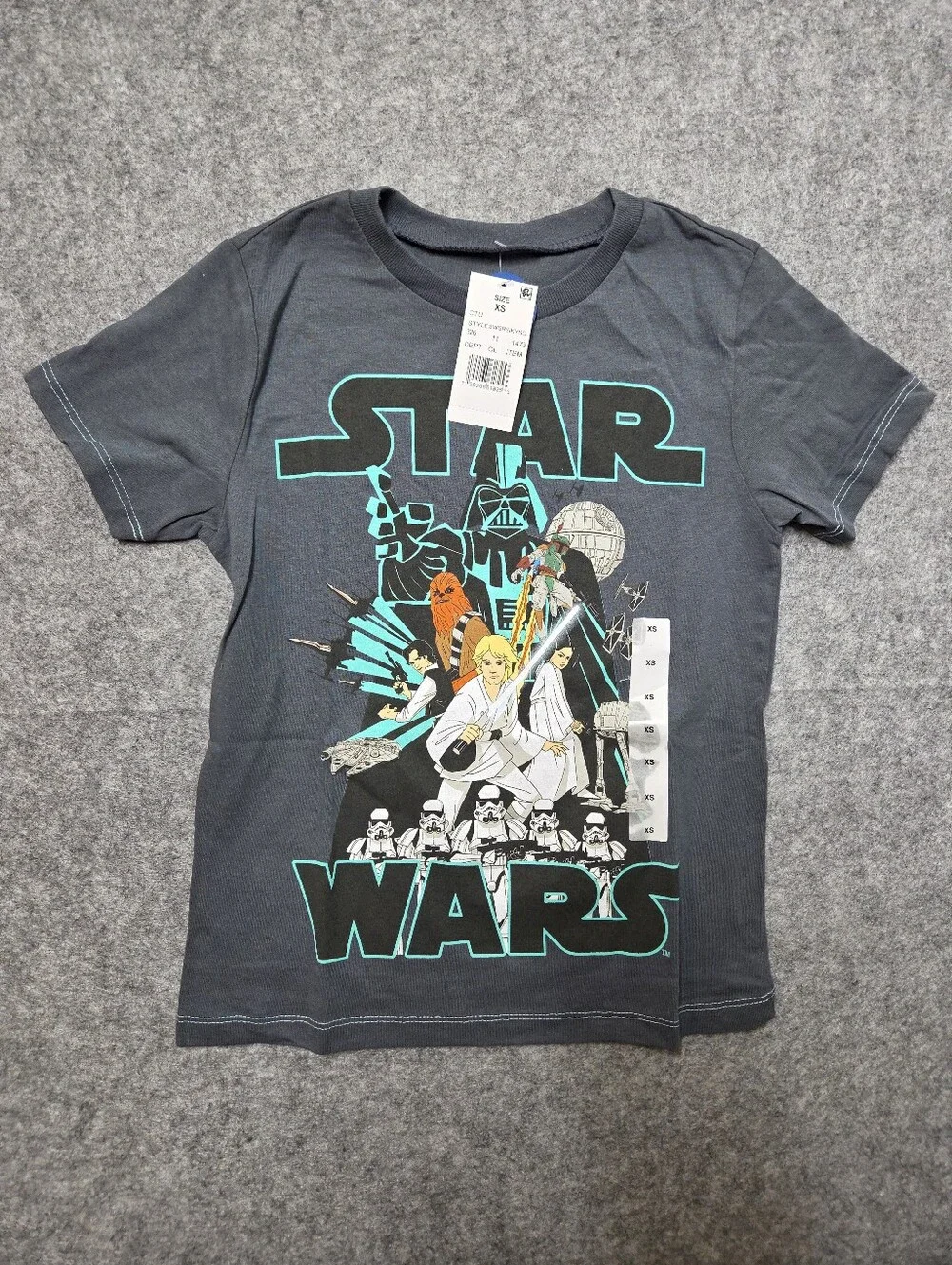 Kids Star Wars Graphic Tee XS Dark Gray NWT
